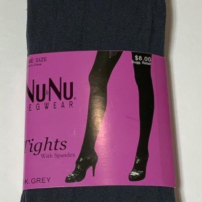 Nu & Nu Legwear Tights Dark Gray One Size NEW